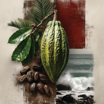 Cacao Pod Coastal Life Canvas Wall Art