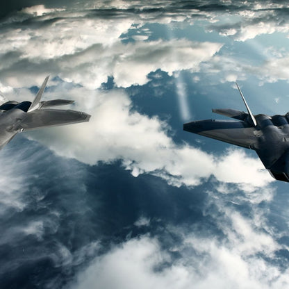 F-22 Raptors Canvas Wall Art