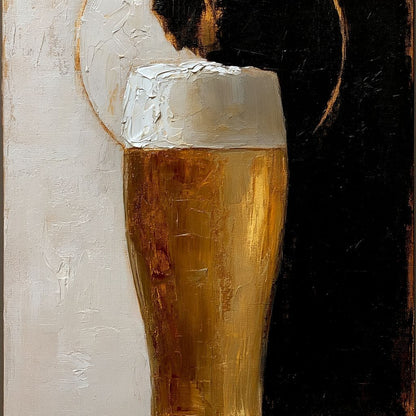 Golden Beer Against the Divide Canvas Wall Art
