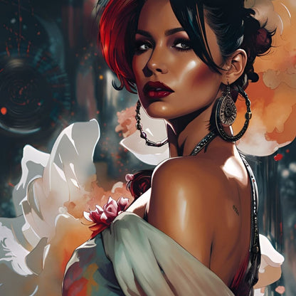 Female Portrait 114 Canvas Wall Art