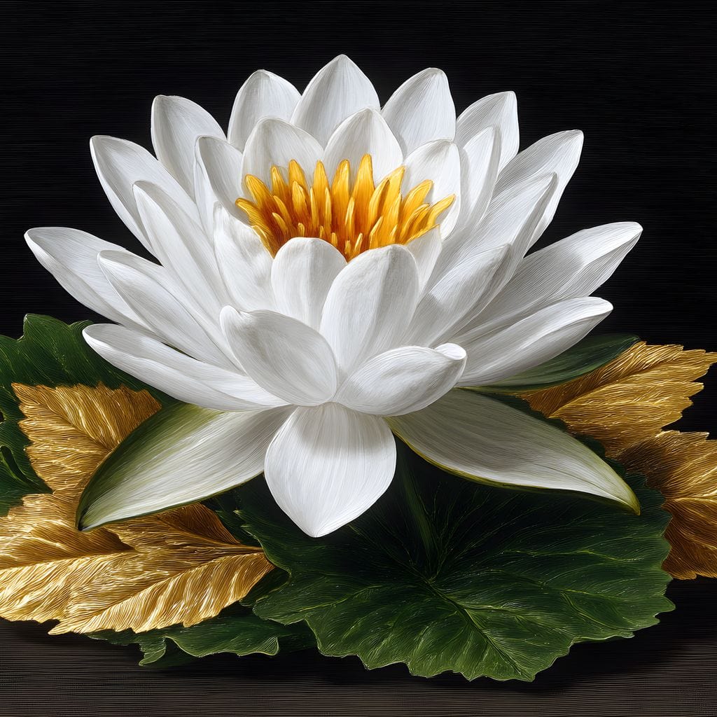 Radiant Lotus Elegance Canvas Wall Art