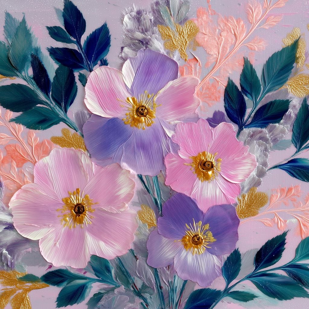 Pastel Peony Garden Glow Canvas Wall Art