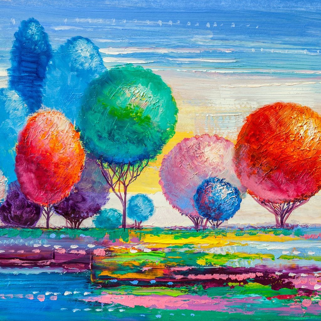 Autumn Fantasy Forest Canvas Wall Art