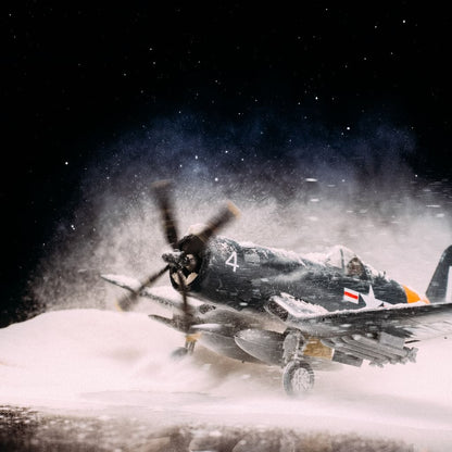 Snowy F4-U Corsair Canvas Wall Art