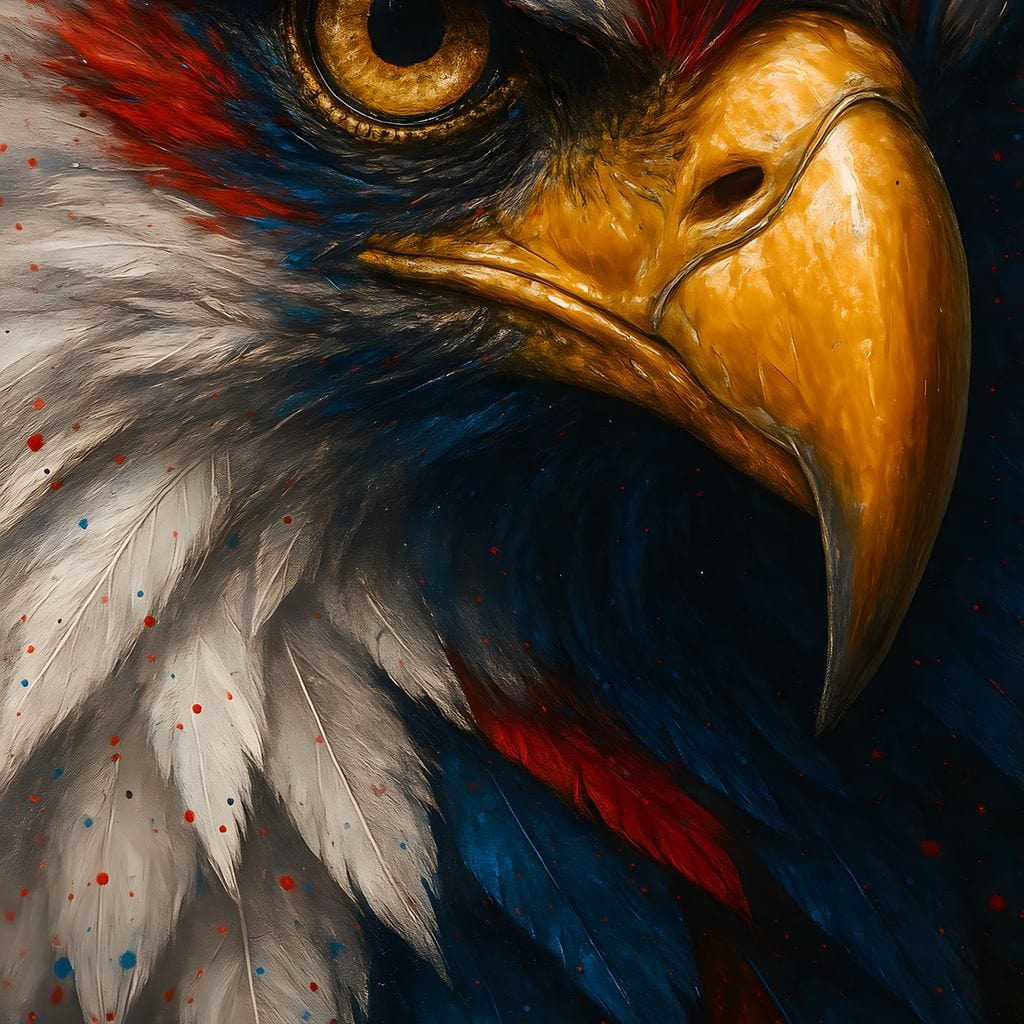 Majestic Gaze of Freedom Canvas Wall Art