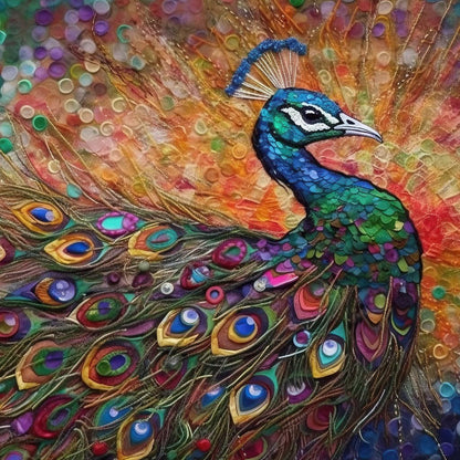 Peacock Fantasy Canvas Wall Art