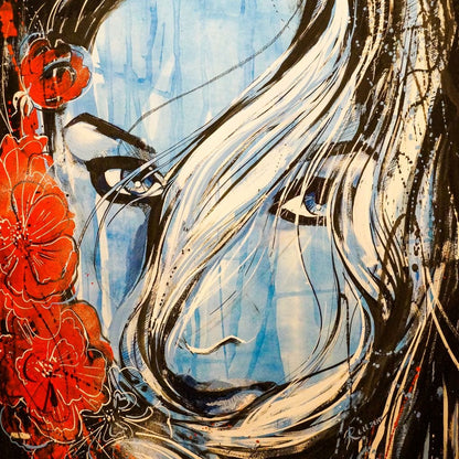 Blue Girl Canvas Wall Art