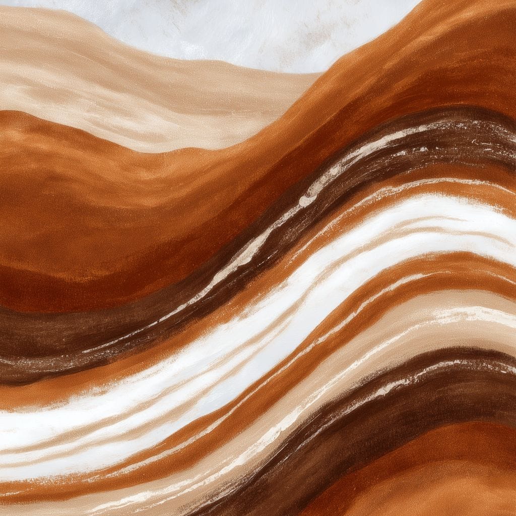 Desert Strata Flow Lines Canvas Wall Art