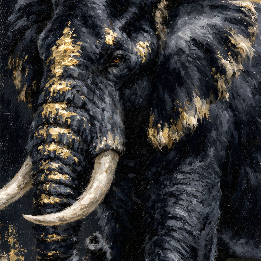 Gilded Majesty of the Wild Canvas Wall Art