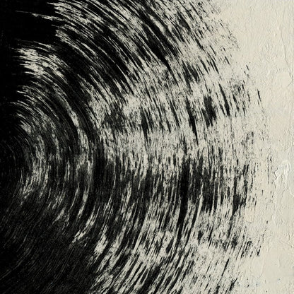 Abstract Black Circle Canvas Wall Art
