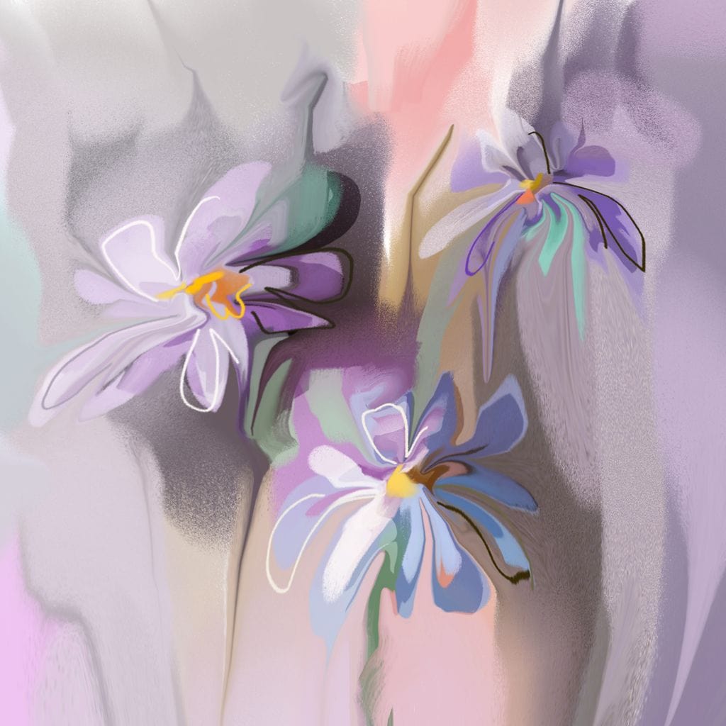 Purple Daisies Canvas Wall Art