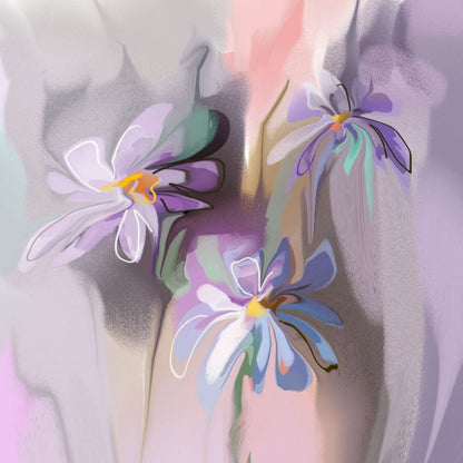 Purple Daisies Canvas Wall Art