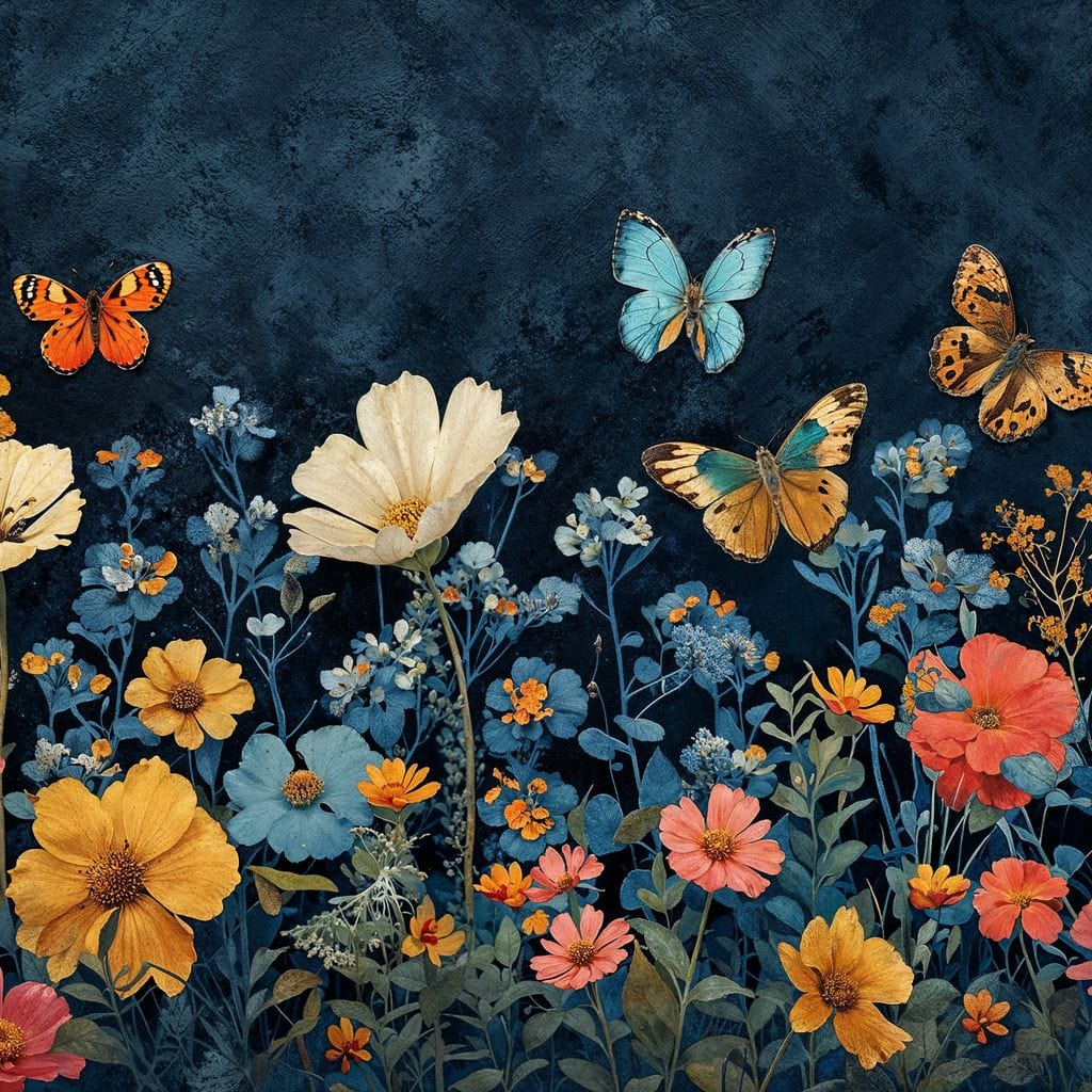 Midnight Blossom Ballet Canvas Wall Art