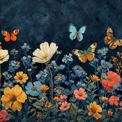 Midnight Blossom Ballet Canvas Wall Art
