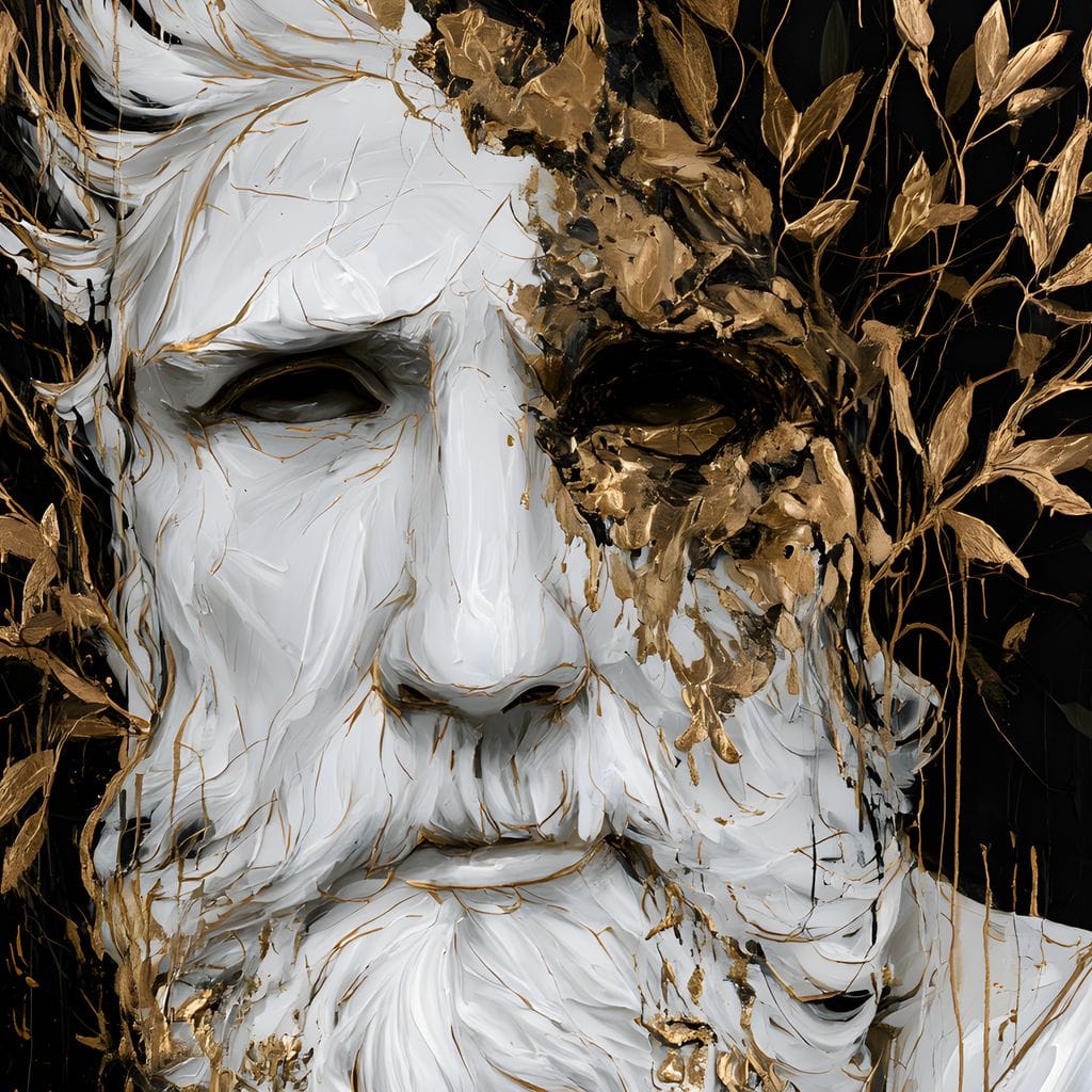Gilded Echoes of Antiquity Canvas Wall Art