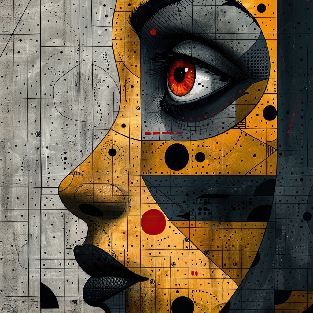 Mechanized Visage Unveiled Canvas Wall Art