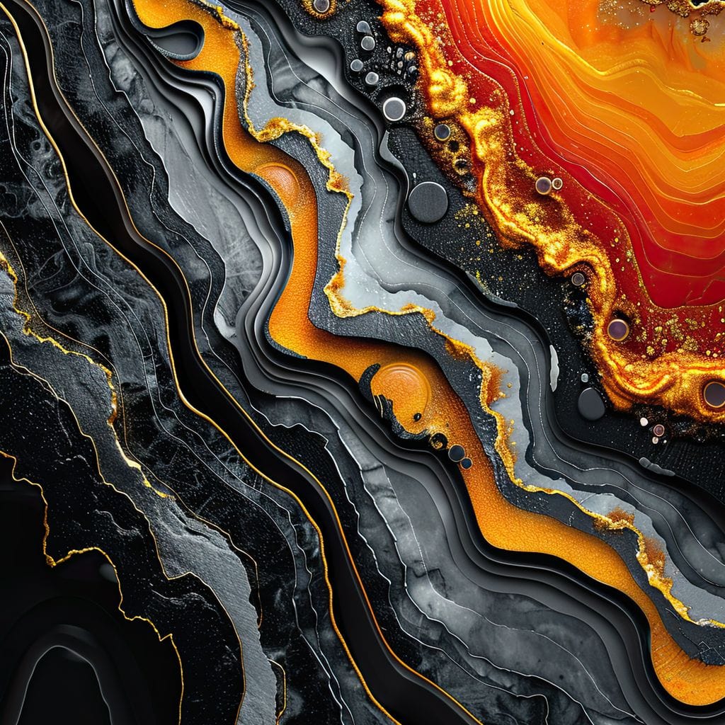 Magmatic Flux Convergence Canvas Wall Art