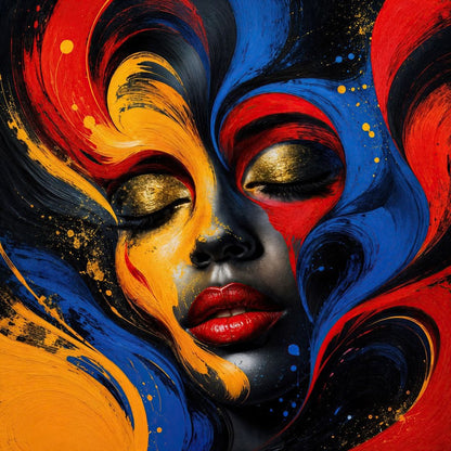 The Face Becomes Emotion Canvas Wall Art