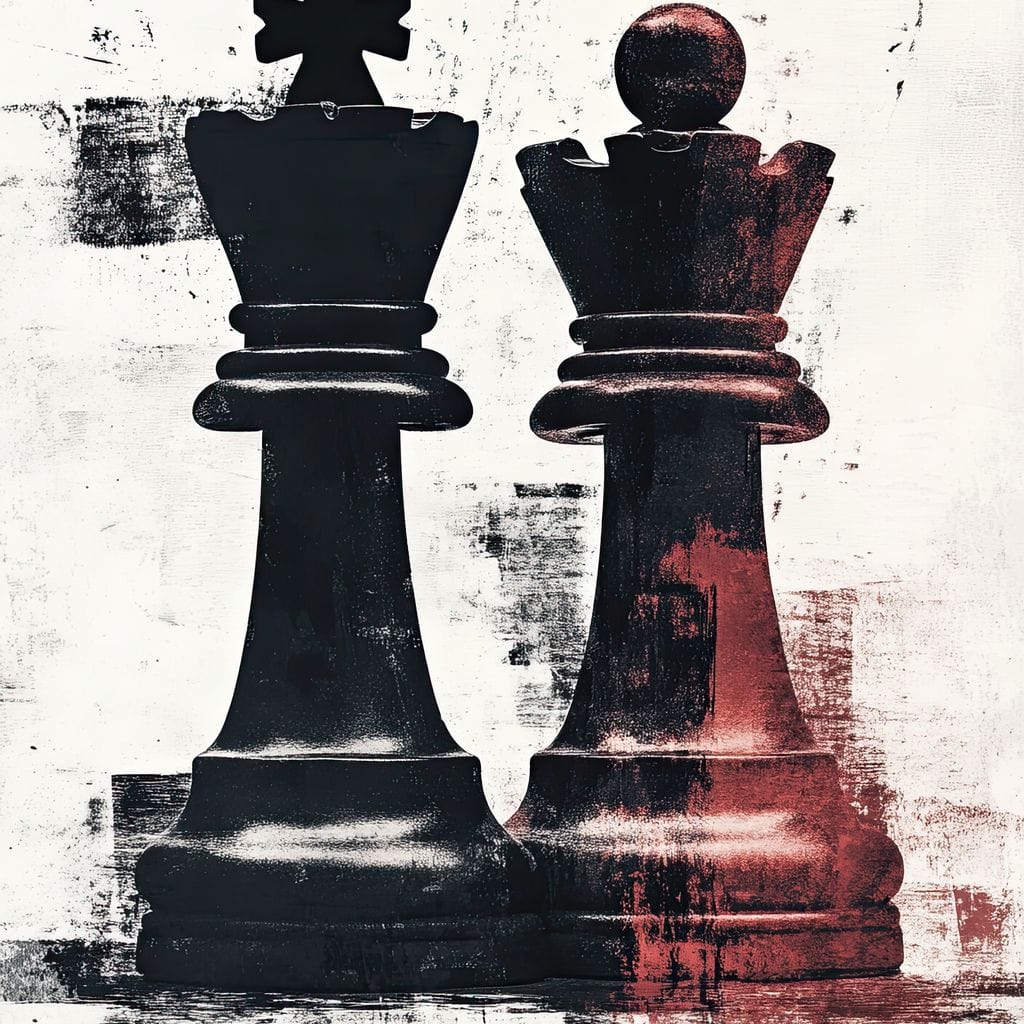 Chess Kings Encounter Majesty Canvas Wall Art