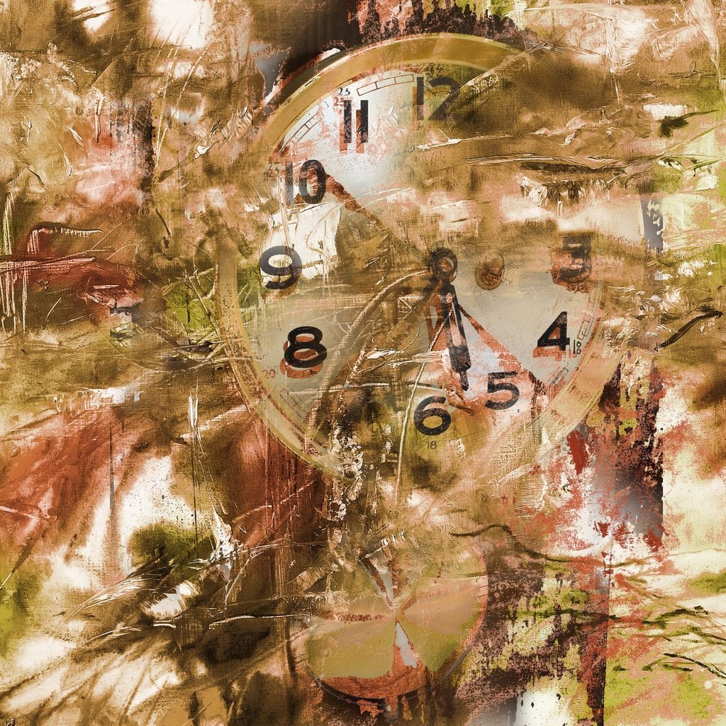 Psychedelic Clock Canvas Wall Art