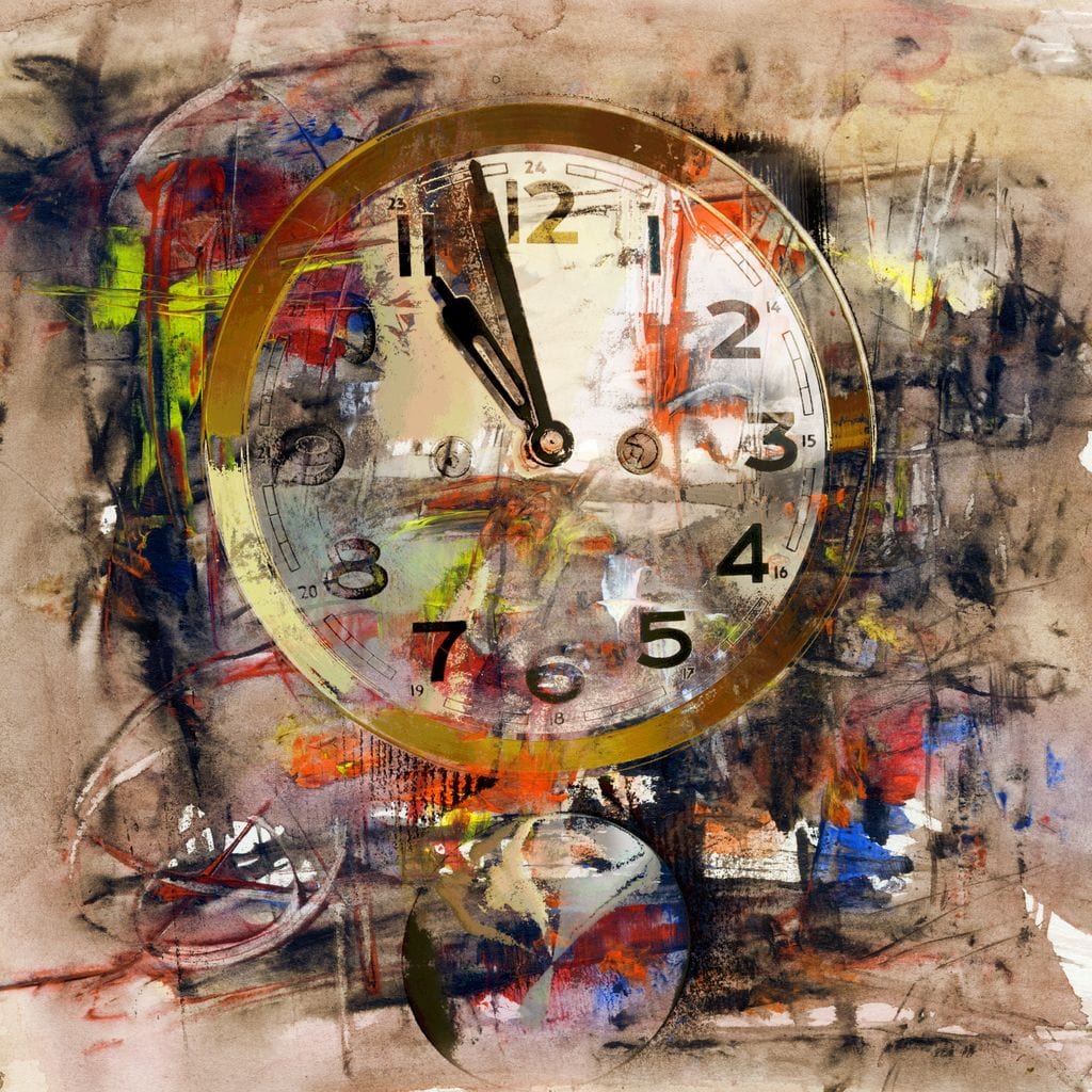 Art Clock Canvas Wall Art