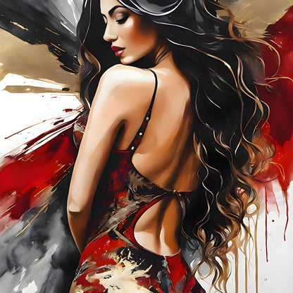 Female Portrait 163 Canvas Wall Art