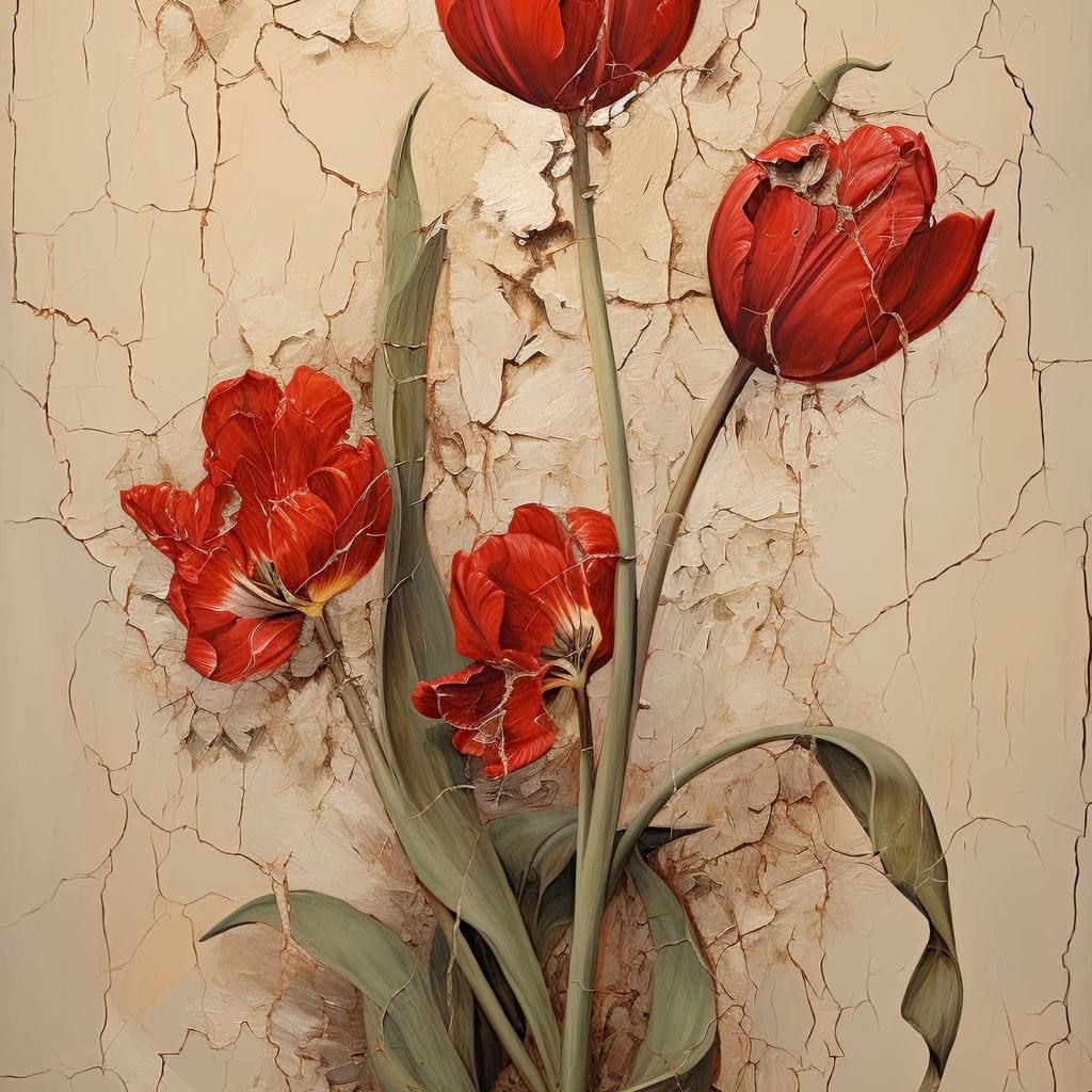 Tulips Resilience Dance Canvas Wall Art
