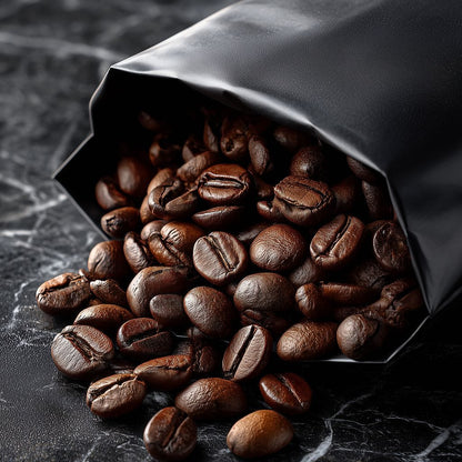 Dark Roast Coffee Bean Spill Canvas Wall Art
