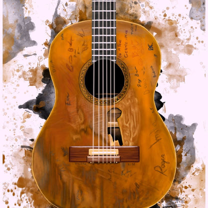 Willie Nelson's Trigger Acoustic Guitar Canvas Wall Art