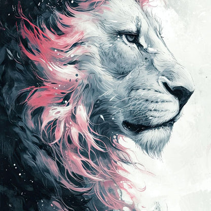 Majestic Pink Mane Monarch Canvas Wall Art