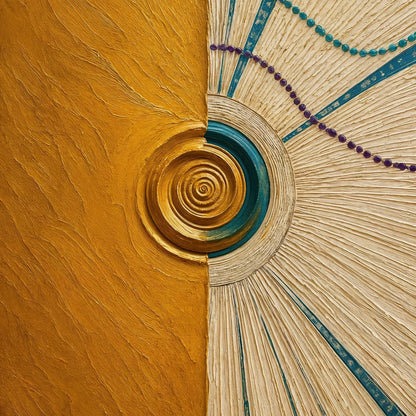 Meditative Sunform Canvas Wall Art