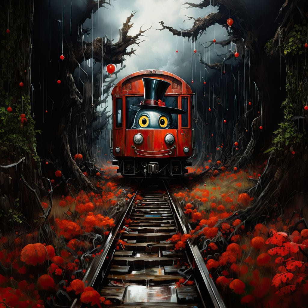 Monster Train Canvas Wall Art