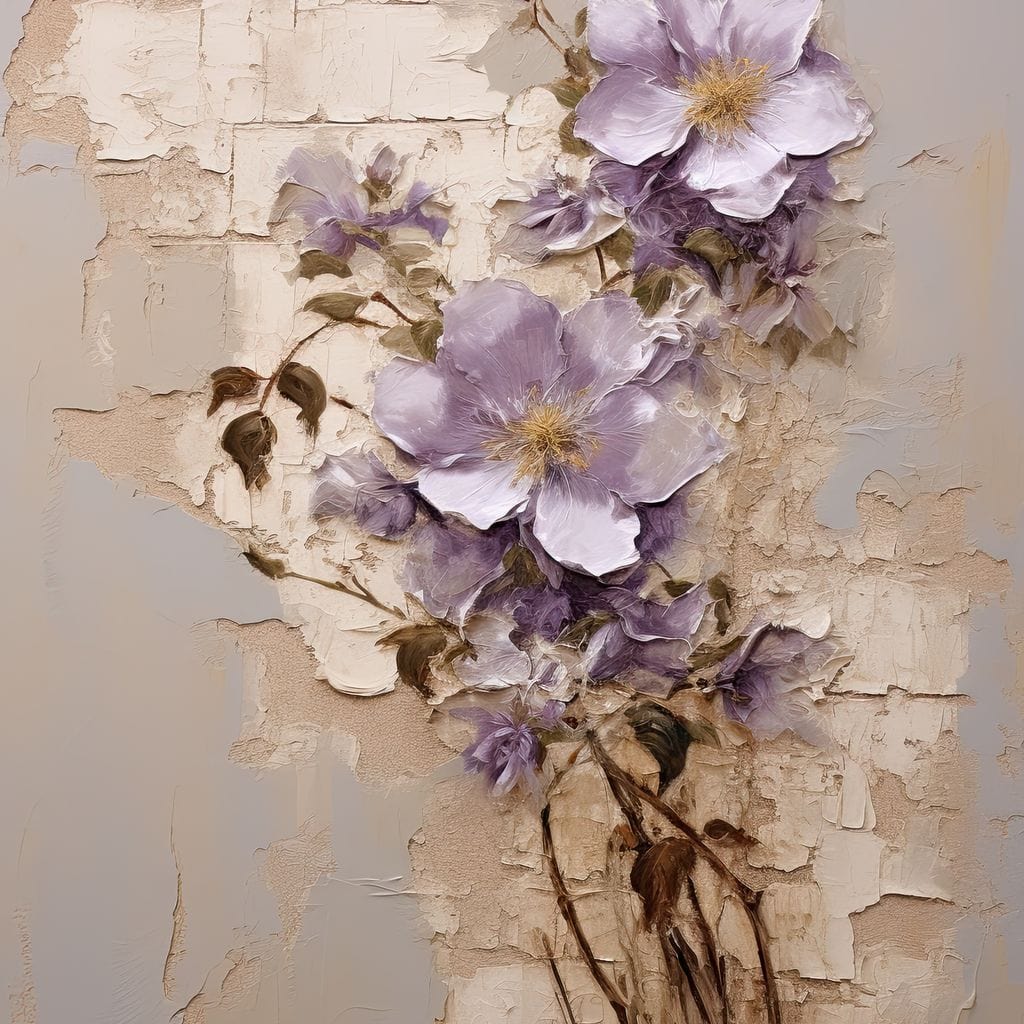 Blossoms Amidst Ruins Canvas Wall Art