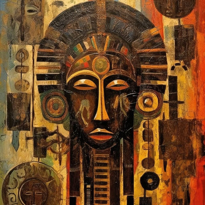 Tribal Mask 20 Canvas Wall Art