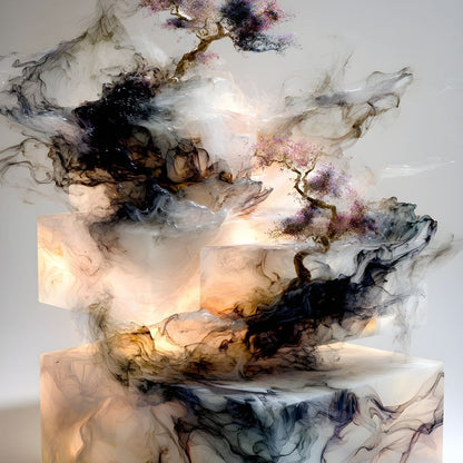 Celestial Bonsai Ascension Canvas Wall Art