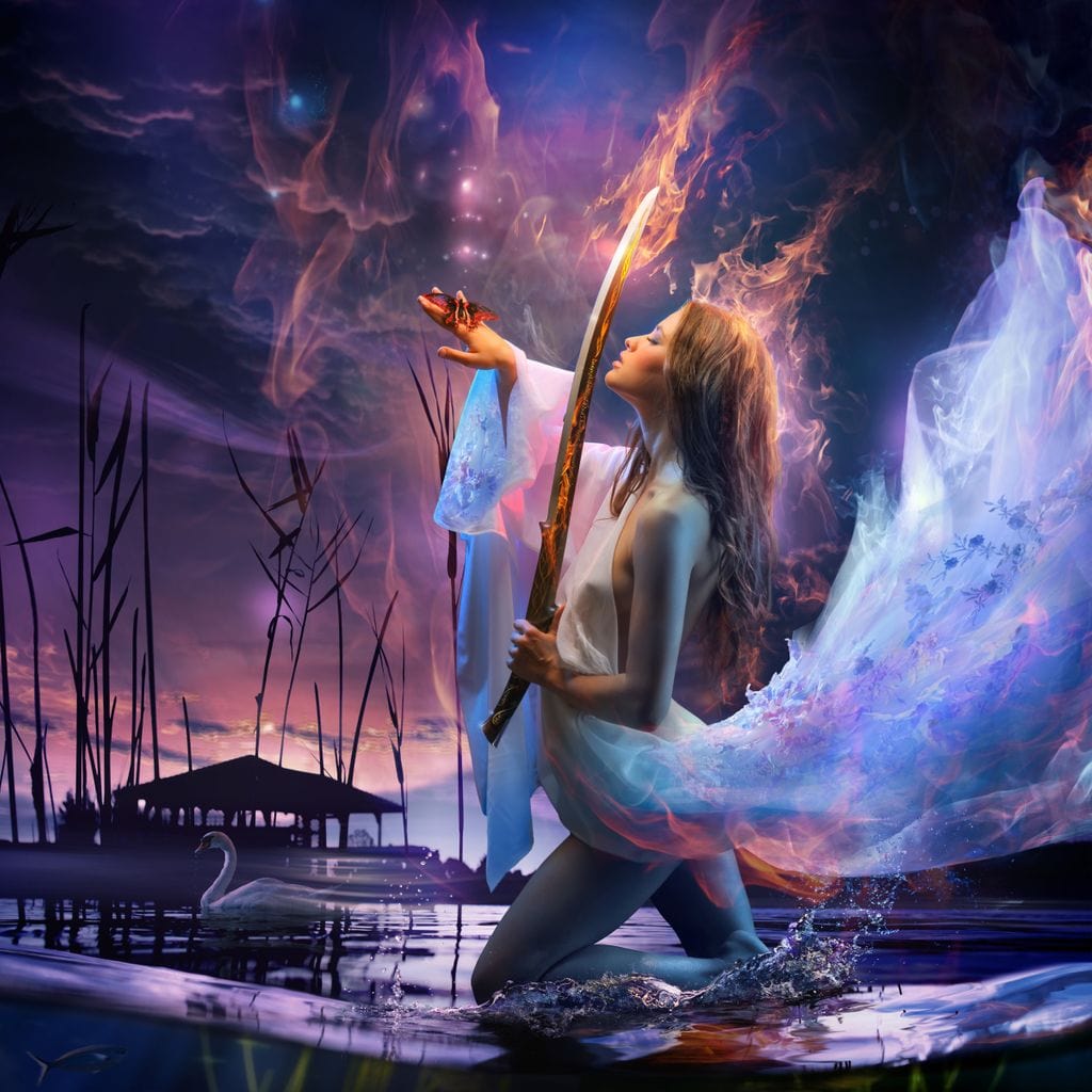 Fire Sword Canvas Wall Art