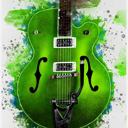 Brian Setzer's Guitar Canvas Wall Art