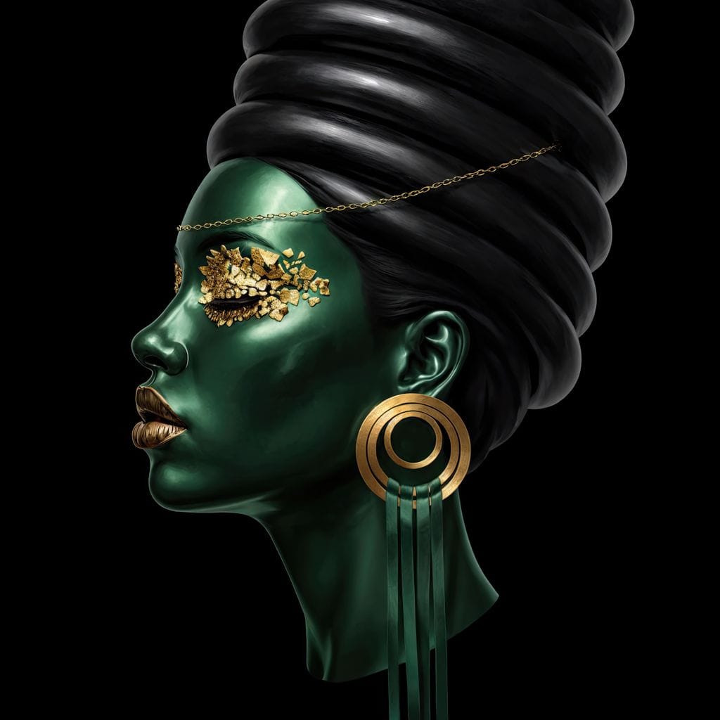 Emerald Empress Canvas Wall Art