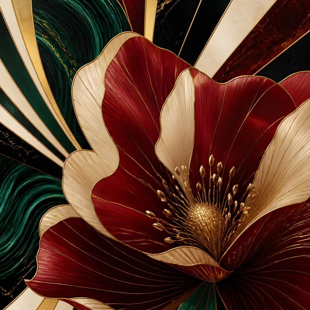 Gilded Petals Of Canvas Wall Art