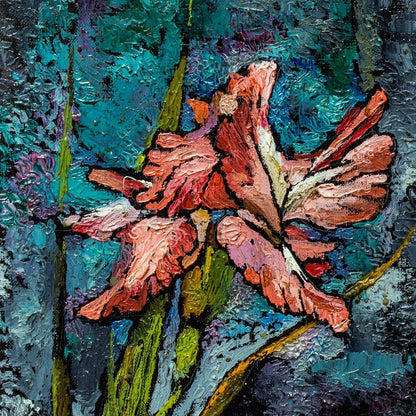 Red Iris Canvas Wall Art