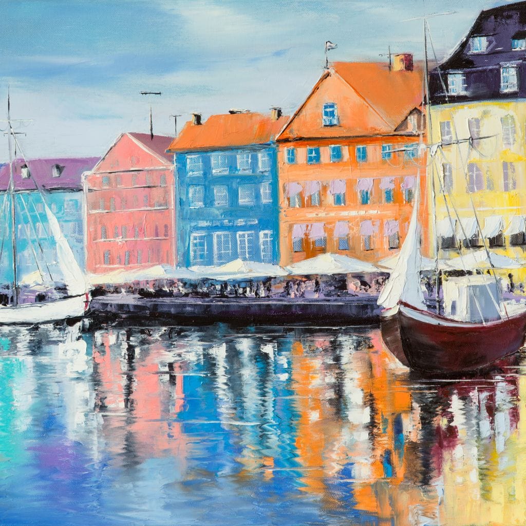 Copenhagen Port Canvas Wall Art