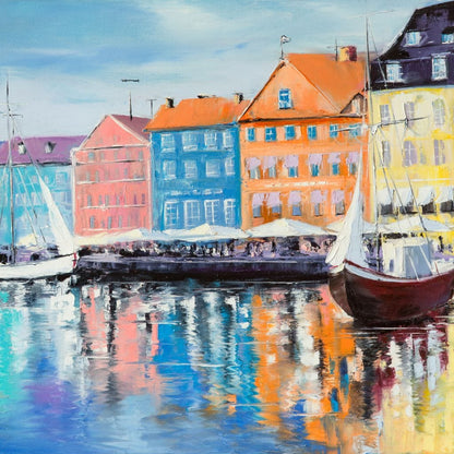 Copenhagen Port Canvas Wall Art