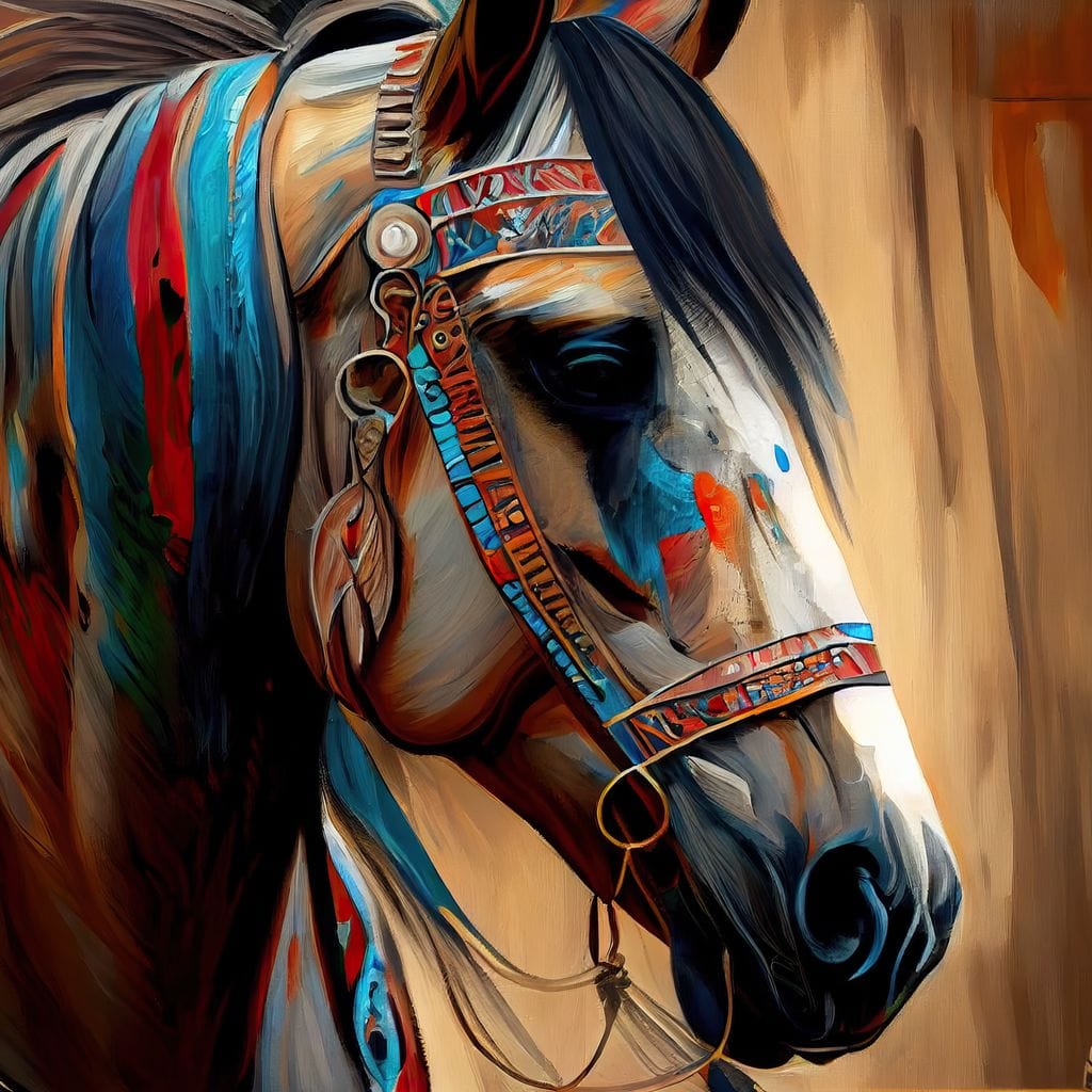 Cherokee Horse 1 Canvas Wall Art