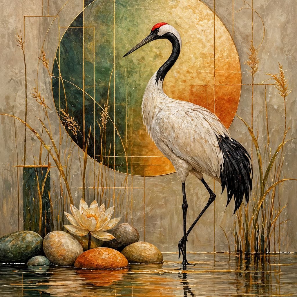 Harmony in Feather and Form Canvas Wall Art