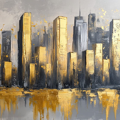 Golden Skyline Awakening Canvas Wall Art