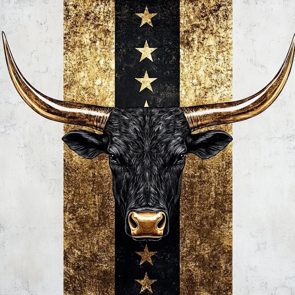 Bull Star Pathway Majesty Canvas Wall Art