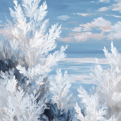 Frosted Seaside Botanicals Canvas Wall Art