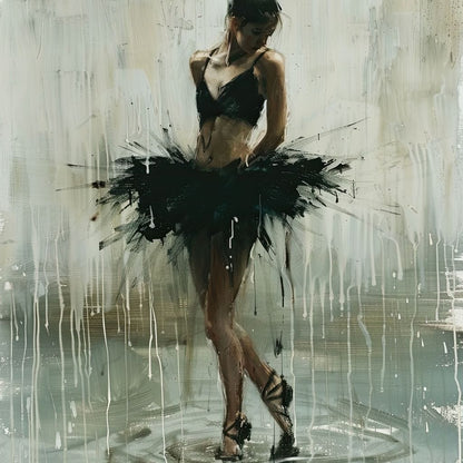 Ballet Dancer's Moment in Time Canvas Wall Art