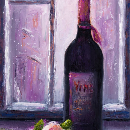 Wine & Roses Canvas Wall Art
