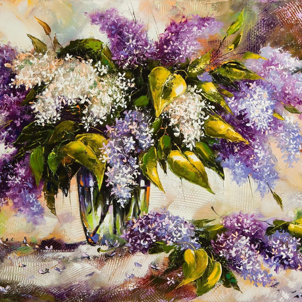 Lilac Bouquet Canvas Wall Art